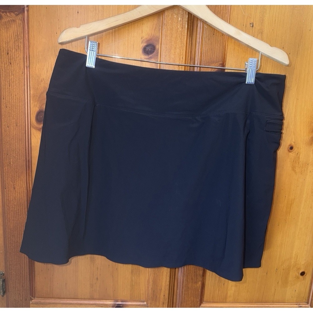 Greyson Women's XL Golf Skort Skirt Black Athletic Casual Stretch Pickleball Run